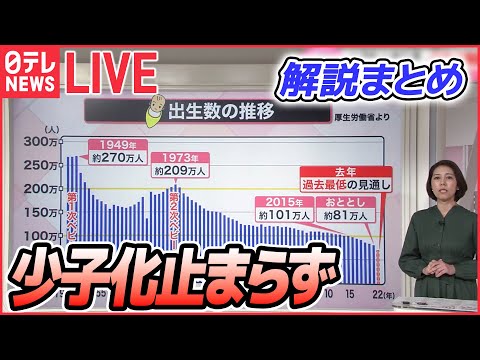 【解説ライブ】“異次元”少子化対策「ようやく本気に…」/ 2年間の負担増は「13万円超」/「終活」親と話し合わない理由は/ 賃上げ実現のポイントは 　など（日テレNEWSLIVE）