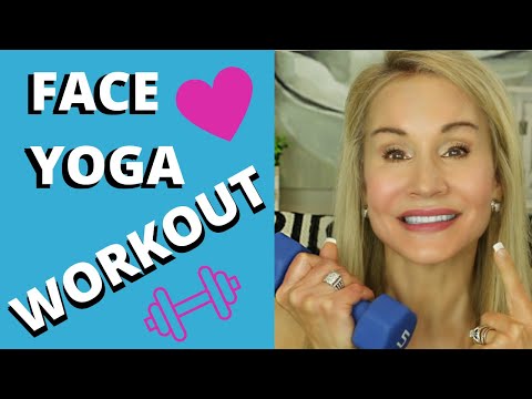 FACE YOGA WORKOUT | THE FACIAL EXERCISE ROUTINE I DO TO FIRM MY FACE AT 62 | WITH BEFORE AND AFTERS!