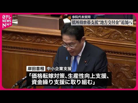 【国会で代表質問】物価高対策“低所得者支援”で議論