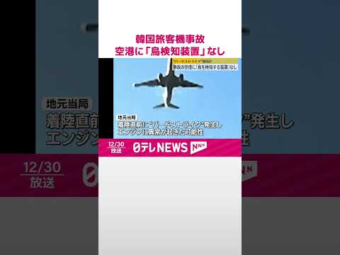 【韓国旅客機事故】空港に「鳥を検知する装置」なし #shorts