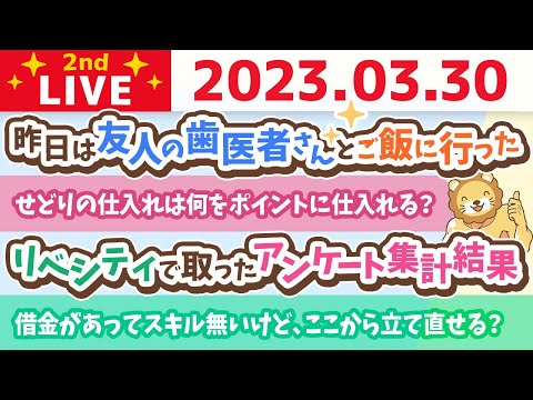 学長お金の雑談ライブ2nd　月5万円の事業所得を得よう！今年の宿題達成状況と質疑応答【3月30日 8時45分まで】