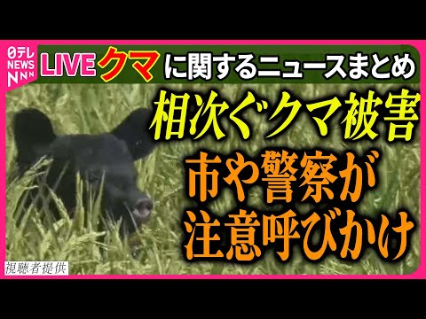 【クマまとめ】「家にクマが入ってきた」約5時間にわたり家の中に　猟友会などにより駆除　など──ニュースまとめライブ（日テレNEWS LIVE）