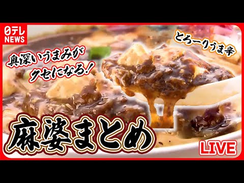 【麻婆まとめライブ】辛いだけじゃない！うまみが奥深い麻婆豆腐！/風味豊かな麻婆豆腐/器からあふれる！デカ盛り麻婆丼！――（日テレNEWS LIVE）