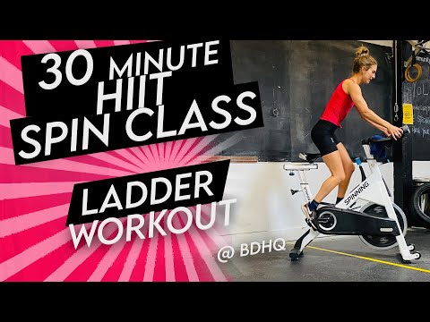 30 Minute HIIT SPIN CLASS for Beginners - Building Exercise