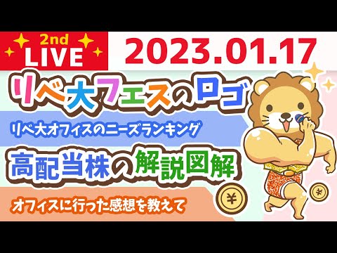 お金の雑談ライブ2nd　ワシも毎日頑張るから、みんなも一緒に頑張ろー！高配当株の解説図解&amp;収入を増やしていくの会【1月17日　8時40分まで】