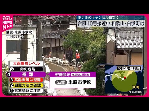 【台風10号接近中】和歌山・白浜町は【中継】