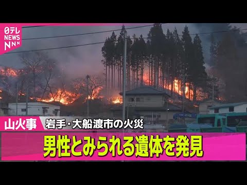 【山火事】岩手・大船渡市の山火事　男性とみられる遺体を発見/岩手・大船渡市で山火事　住宅など少なくとも84棟に被害　消防や自衛隊が消火活動──ニュースライブ（日テレNEWS LIVE）