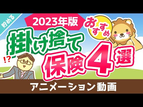 【ジャンル別に紹介】コスパが良いおすすめの掛け捨て保険4選【厳選】【貯める編】：（アニメ動画）第395回