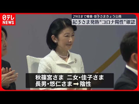 【紀子さま発熱】“コロナ陽性”で29日まで療養 秋篠宮さまや佳子さまら陰性