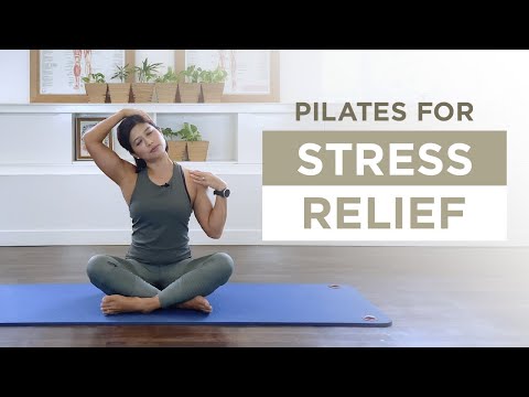 Pilates for Stress Relief - Pilates Matwork Level 1 - 45mins - Full body workout and release