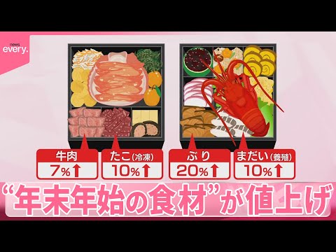 【物価高騰の波】“年末年始の食材”が値上げ 年越しそば、おせち、お餅の値段は…