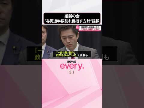 【「日本維新の会」党大会】参院選で与党過半数割れ目指す方針など採択 #shorts