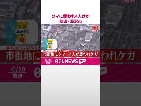 【速報】クマの人身被害相次ぐ 秋田・湯沢市 #shorts