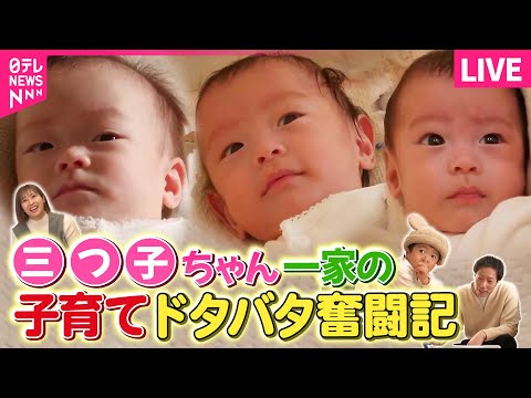 【子育てまとめ】苦労は3倍…でも喜びも3倍！三つ子ちゃんがやってきた！ / 総勢32人！熊本の“岸さん一家” / 夢はオリンピックで金メダル！5男2女！体操大家族 など（日テレNEWS LIVE）