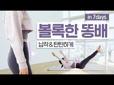 동작은 쉽지만 효과는 최강❗️ 볼록한 똥배가 👉🏻쏙👈🏻 빠지는 8분 루틴 (허리통증X, 손목부담X, 층간소음X)