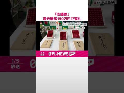 【過去最高150万円で落札】サクランボ初競り「佐藤錦」東京・大田市場 #shorts