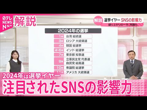 【解説】選挙イヤーで注目されたSNSの影響力…盛り上がりの一方、問題も